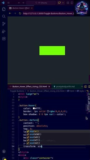 Button Hover Effect #coding #programming #webdesign #frontendcourse #webdevelopment