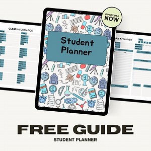 Editable Student Planner | Printable Digital Academic Organizer for School & College - Etsy