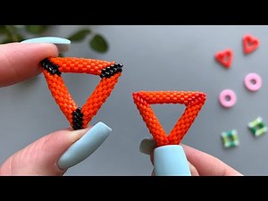 how to make beaded triangle earrings (peyote stitch)