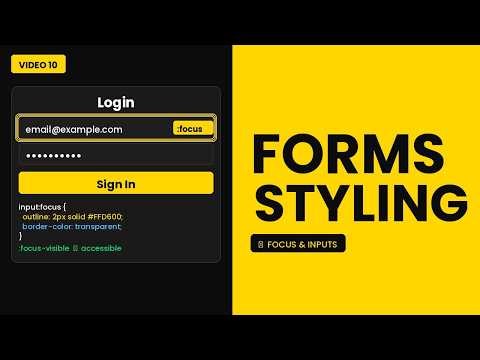 CSS for Beginners: Build a Professional Form with HTML & CSS (Step-by-Step Tutorial)