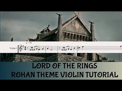 LORD OF THE RINGS ROHAN THEME - Easy Violin Tutorial Sheet Music Notes!