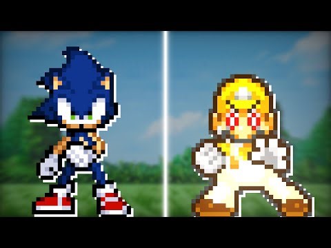 Sonic.TH VS Fleetway Mario [Sticknodes Animation]