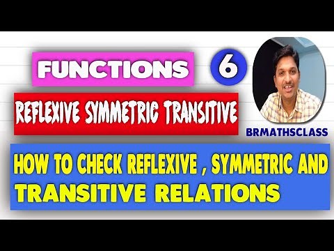 LEARN HOW TO CHECK REFLEXIVE SYMMETRIC AND TRANSITIVE RELATION
