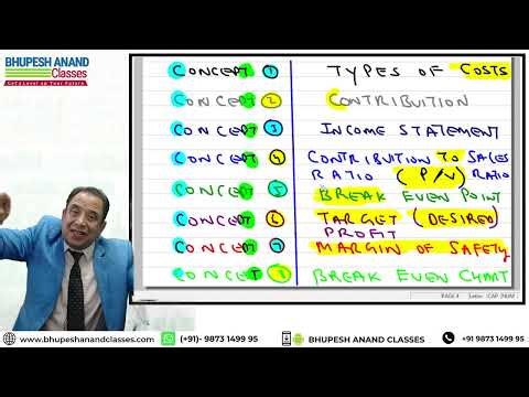 ACCA F5 /PM -PERFORMANCE MANAGEMENT- CH-5 COST-VOLUME-PROFIT ANALYSIS (LEC 6A)