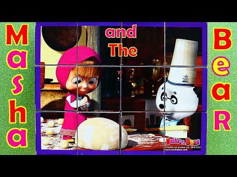 Masha and her Friend Panda - solving cubes puzzles for kids Masha and the Bear | Danik and Lesha