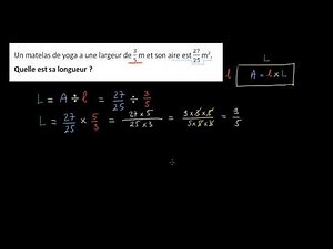 Aire d'un rectangle et division de fractions - exemple