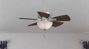 Watch Hunter Watson Indoor Ceiling Fan, 34", Brushed Nickel on Amazon Live