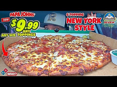 Papa John's® $9.99 Any Size, Any Toppings Pizza Deal! 🍕😲 | 6 Topping NY Style! 🗽 | theendorsement
