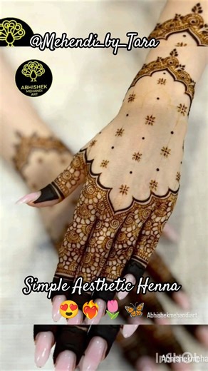 Simple Aesthetic Backhand Mehndi Designs 😍🦋|Latest Trending Minimal Easy Mehendi #mehndi#henna#viral