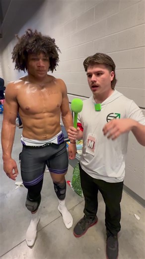 Pre-Finals interview with 215-lb North Kansas City powerhouse Kobe Rhymes! #missouri #sports #wrestling #highschool #kansascity