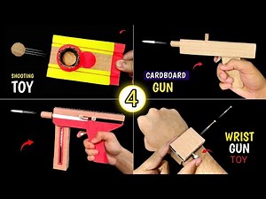 4 Amazing Cardboard Shooting Toys | Cardboard Guns