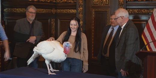 Walz presents—not pardons—Minnesota’s official Thanksgiving turkey