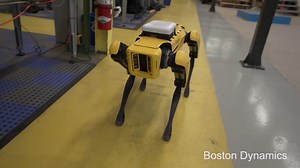 Watch the SpotMini robot navigate a set path autonomously
