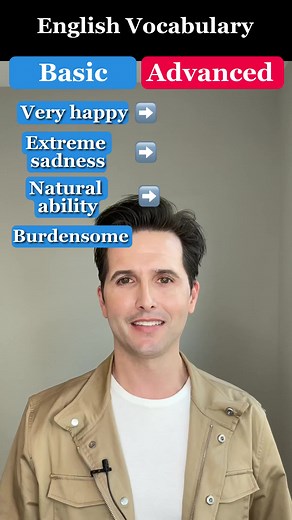 85K views · 3.2K reactions | Basic vs Advanced English Vocabulary #learnenglish #vocabulary #esl #englishlesson #speakenglish #learningenglish #englishvocabulary #englishteacher #english | English Teacher Josh | Facebook