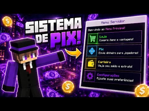 Menu UI Minecraft Bedrock Atualizado Com Sistema de Pix!!