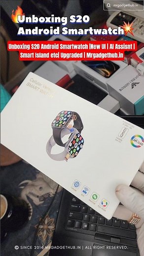 Unboxing S20 Android Smartwatch |New UI | AI Assisnt | Smart Island etc| Upgraded | Mrgadgethub.in