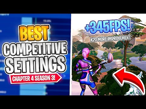 BEST Competitive Fortnite Settings in Chapter 4 Season 3! 💜 Huge FPS BOOST, Lag Fix & Best Sens!