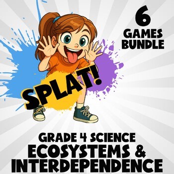 6 SPLAT Science Games - Ecosystems & Interdependence - Grade 4 No Prep Review