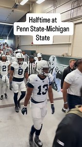 Penn State heads to their locker room for halftime of their game against Michigan State. The Nittany Lions lead 14-10. Video by @joehermitt | Penn State Football on PennLive