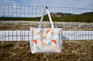 Large patchwork tote bag sewing tutorial