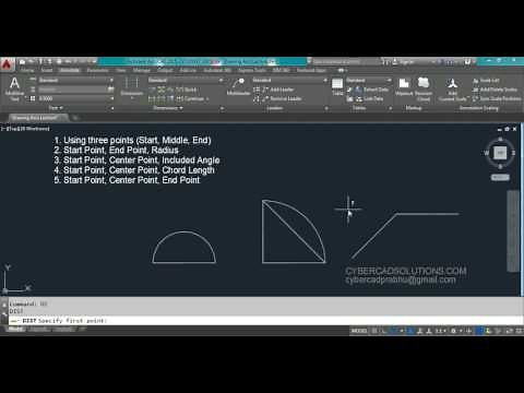 What are the Technical Methods to draw Arcs in AutoCAD