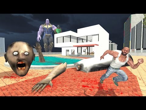 Franklin Found Giant Granny Body Parts - INDIAN BIKE DRIVING 3D