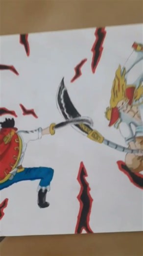 drawing gold Roger VS White Beard #one piece #drawing #art #dessin #gol d Roger #Barbe Blanche
