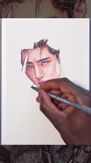 Sketching #Sunghoon From #enhypen using ballpoint pens