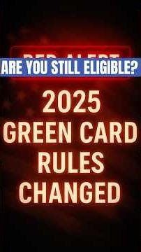 New 2025 Green Card Rules: What You MUST Know #uscis #greencard #immigration #i485 #citizenship
