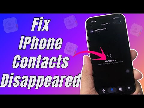How To Fix iPhone Contacts Disappeared / Missing in 2026