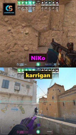 Standard Short Setup by NiKo & karrigan on Dust2! #Shorts #cs2clips