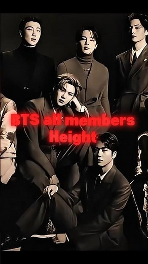 BTS all members height??? #shorts #bts #btsarmy #song #phonk #music #new