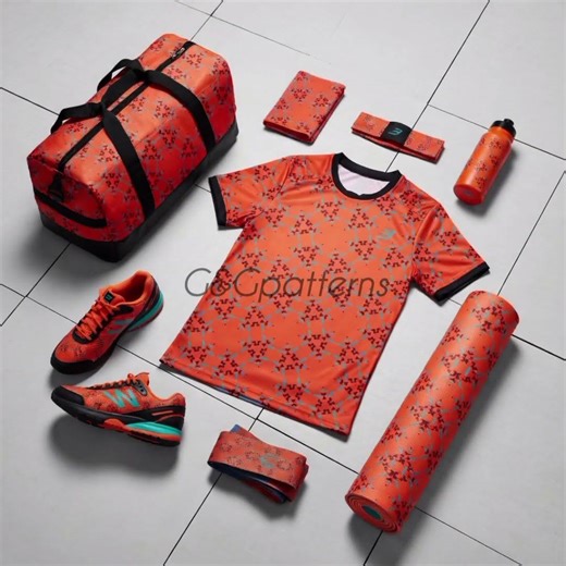 Orange geometric magic 🔥 This pattern slaps on everything!✨#pattern #surfacedesigner #uniquepatterns