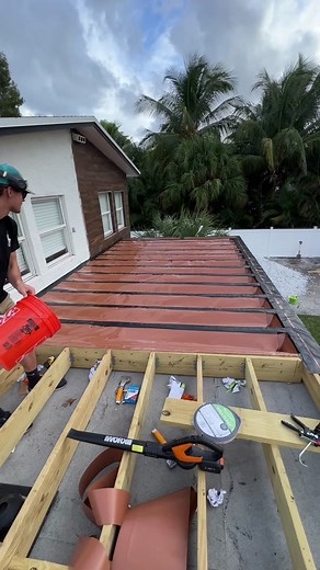 $50,000 waterproof d*ck #deck#waterproofdeck#trexrainescape#trex#decking#rooftopdeck#diy#build#provolone