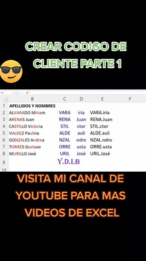 #excel #funcionextrae #funcionhallar #codigodecliente