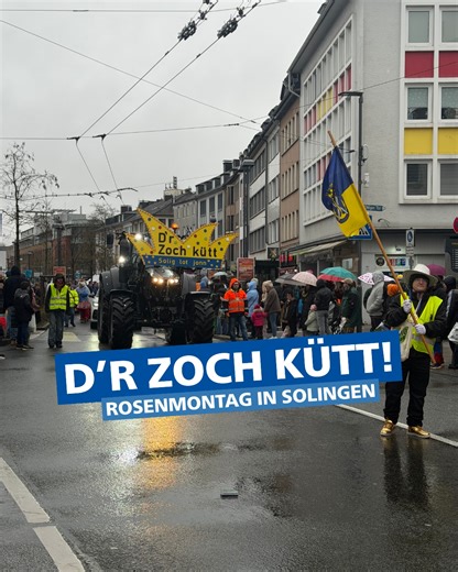 Regen hin oder her – in Solingen gilt an Rosenmontag trotzdem: Solig lot jonn! 🌧️🎭 Trotz nasser Straßen war die Stimmung entlang des Zugwegs bestens. Die Jecken haben gefeiert, gelacht und bewiesen: Karneval in Solingen funktioniert bei jedem Wetter. Auch Oberbürgermeister Daniel Flemm war mittendrin statt nur dabei: Erst gemeinsam mit dem Ordnungsamt im Zug unterwegs – und anschließend noch auf dem Wagen des Prinzenpaars mitgefeiert. 👑 Fazit: etwas nass, aber richtig jeck! #Solingen #Rosenmo