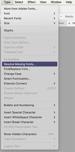 Missing fonts not being highlighted and do not show in Find/Replace Font dialog box
