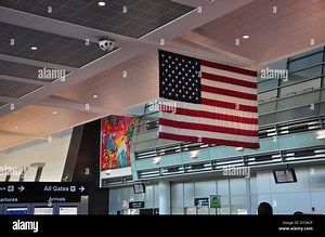 The immersive surveillance system at Logan Airport, developed for Homeland Security, enhances security operations using advanced camera and video surveillance technology for real-time monitoring and threat detection Stock Photo - Alamy