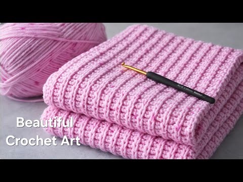 Just 2 Rows! This Easy Crochet Pattern Works for Scarves & Blankets 😍🧶