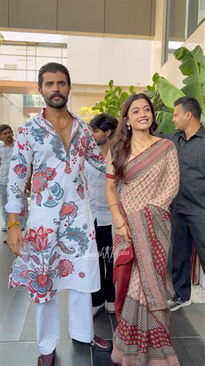 Newly Married Couple #vijaydevarakonda #rashmikamandanna Snapped at Fans Meet