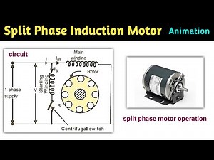 split phase induction motor | split phase induction motor animation |single phase induction motor|L7
