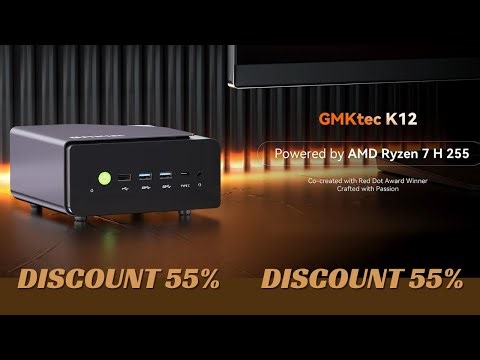 GMKtec K12 Gaming Mini PC AMD Ryzen 7 H 255(Upgraded 8745HS) Desktop Mini Computers