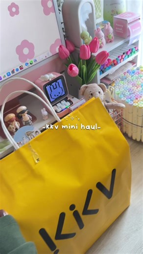 I think I’m obsessed with kkv’s product🐣💛 #kkv #kkvhaul #haul #minihaul #shoppinghaul #stationery #stickers #journalsupplies #collection #aesthetic