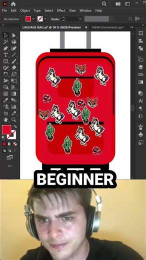 Beginner vs Pro Artist | Adobe Illustrator