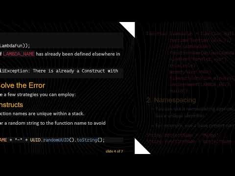 Resolving the Construct with name lambda_name in stack Error in AWS CDK with Java