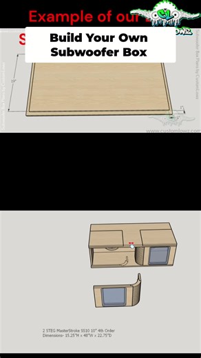 Want to build your own subwoofer box? DIY Subwoofer Box Plans Available at www.customlowz.com #caraudio #diy #buildyourown