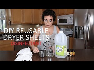 DIY REUSABLE DRYER SHEETS ALL NATURAL & DISINFECTANT WITH VINEGAR & ESSENTIAL OILS