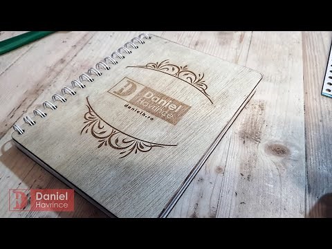 DIY Wooden personalized notebook - laser engraved