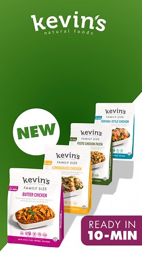 16K views | Find Kevin's NEW Family Size Frozen Meals at @Target! ✅ Clean Ingredients ✅ Delicious Flavors ✅ Ready in just 10 minutes | Kevin's Natural Foods | Facebook