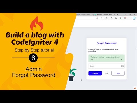 #6. Implementing Admin Forgot Password in CodeIgniter 4
